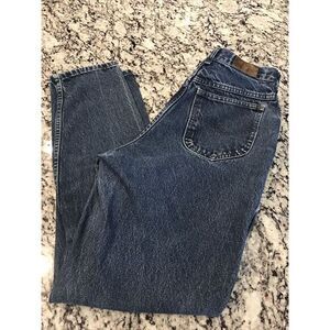 Vintage Lee Original High Waist Blue‎ Medium Wash Denim Mom Jeans 12 Reg